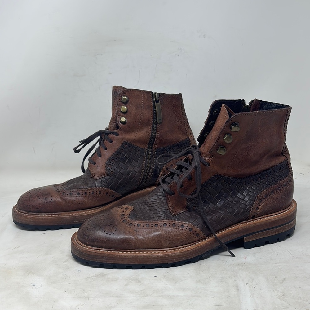 Donald J. Pliner Brown Leather Boots